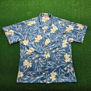 American Excellence Hawaiian Shirt Mens Large\XL Floral Tropical US Air Force‎